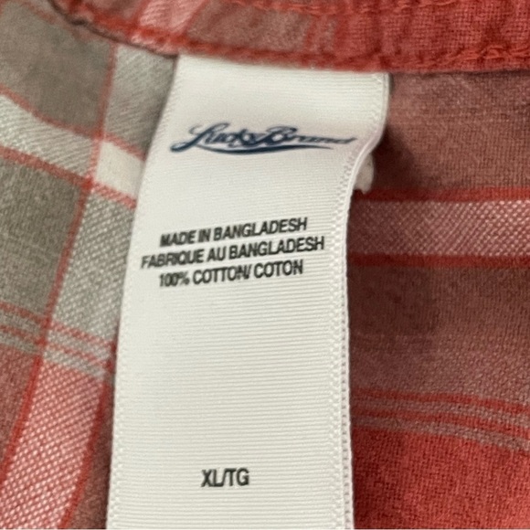 Lucky Brand Mens XL Plaid‎ Western Shirt Short Sleeve Button Up Rust Red - Picture 5 of 6